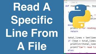 Read A Specific Line From A File | Python Example