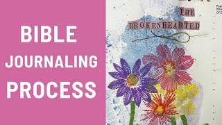 Bible Journaling Process | By the Well 4 God Come Away  | Mixed Media Bible Journaling