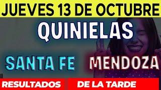 Resultados Quinielas Vespertinas de Santa Fe y Mendoza, Jueves 13 de Octubre