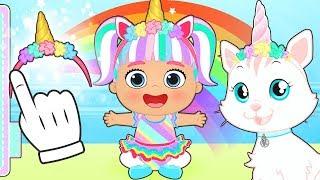 BABY LILY AND KIRA THE CAT  Dress up as Unicorns  Educational Cartoons