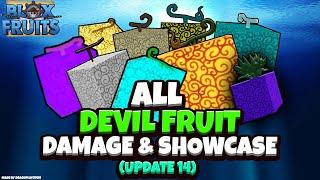 All Devil Fruit Damage and Showcase on a 20Mil Player (Update 14) - Blox Fruits [Roblox]