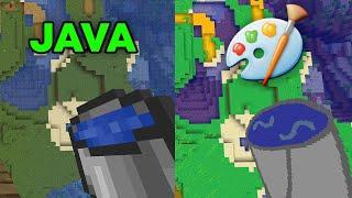 Minecraft Java VS MS Paint MLG Water Bucket