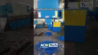 Acmtech blue bucket plastic shredder single shaft shredder #plastic #machine