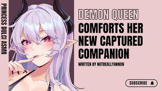 Demon Queen Comforts You - F4M / ASMR / Whispers / Cuddles / Praise / Head scratches / Sleep aid