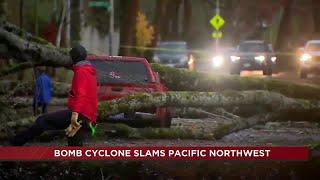 Pacific Northwest slammed with wind, rain, and snow as Bomb Cyclone approaches