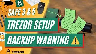 Trezor Shamir Backup Setup Warning! - 20 word recovery seed precautions.