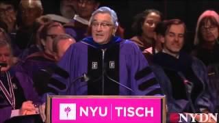 Robert De Niro gives amazing graduation speech to NYU grads