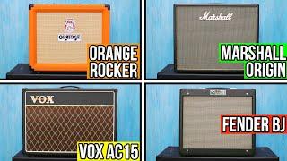 SMALL TUBE COMBO SHOOTOUT - Marshall Origin 20 VS Fender Blues Jr VS Vox AC15 VS Orange Rocker 15