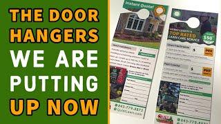 The Door Hangers We Are Putting Up Now | Electric Lawn Service