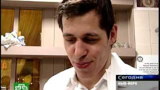 Evgeni Malkin and Sergey Gonchar NHL Players,2009 Stanley Cup Champions cooking at Mari Vanna