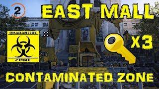 DIVISION 2 EAST MALL CONTAMINATED ZONE + 3 GOLD KEYS LOCATION