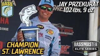 Jay Przekurat wins 2022 Bassmaster Elite at St. Lawrence River with 102 pounds, 9 ounces