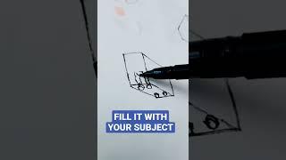 Try this to fix your perspective #shorts #art #drawing #perspective #ink #tips