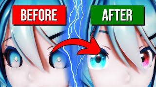 How To Create Beautiful Glowing Eyes Using MMD + PMX Editor [MikuMikuDance Beginner's Tutorial 2025]