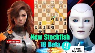 Brand New Stockfish 18 Beta SACRIFICED His Queen In The Opening Against LeelaZero | Chess Gambit