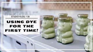 USING CANDLE DYE FOR THE FIRST TIME! | Making Custom Candle Party Favors