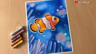 How to Draw a Fish with Oil Pastels for Beginners Step-by-Step