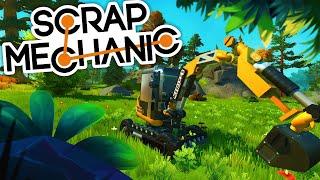 ОБЗОР ПОСТРОЕК В SCRAP MECHANIC | НЕРЕАЛЬНО КРУТОЙ ЭКСКАВАТОР