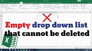 Remove blank drop down box in excel