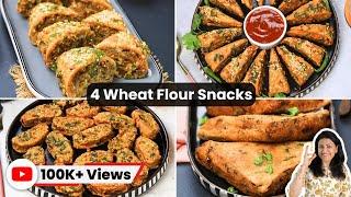 4 Easy Wheat Flour Snacks | गेहूं के आटे से बनाएं 4 टेस्टी नाश्ता मिनटों में | MintsRecipes