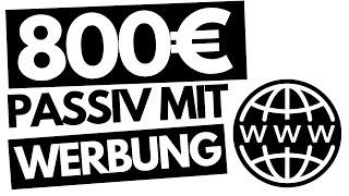 800€ PASSIV mit Werbung auf Webseiten verdienen