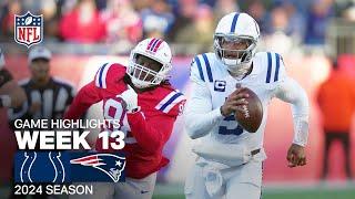 Indianapolis Colts vs. New England Patriots | 2024 Week 13 Game Highlights