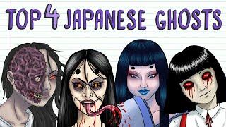 TOP 4 SCARY JAPANESE GHOSTS: HANAKO-SAN, NURE-ONNA, OIWA, YUKI-ONNA | Draw My Life