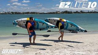 NEW Sea Eagle EZLite 10 - Lightest Inflatable Performance Kayak - Unboxing & Paddling