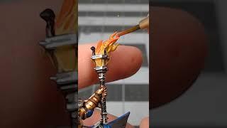 Let's Paint Easy Fire! #shorts  #paintingminiatures #paintingideas #warhammer40k #dungeonsanddragons