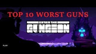 Top 10 WORST Guns In Enter The Gungeon