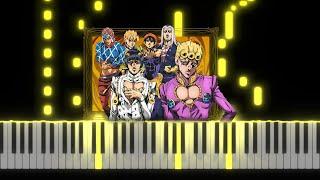FightingGold JoJos Bizarre Adventure Golden Wind OP PIANO TUTORIAL(Sheet in the description)