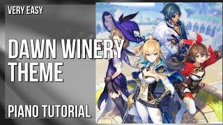 How to play Dawn Winery Theme (Genshin Impact) by Yu Peng Cheng on Piano (Tutorial)