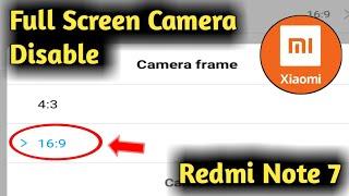 Redmi Note 7, 8 Pro Full Screen Camera Enable Setting || How to Enable Full Screen Camera