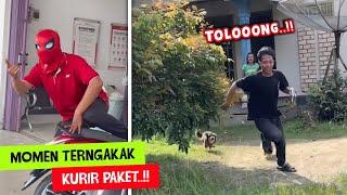 KURIR VIRAL Dibegal Anjeng Lucknut..!! Inilah Deretan Momen Kocak Yang Dialami Kurir PAKET - Pt.19