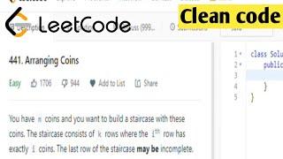 441 Arranging Coins | Leetcode 441 | Searching in Arrays | Leetcode#441 | CoderNIght