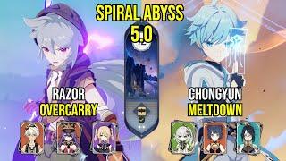 C6 Razor Overcarry & C6 Chongyun Meltdown | Spiral Abyss 5.0 | Genshin Impact