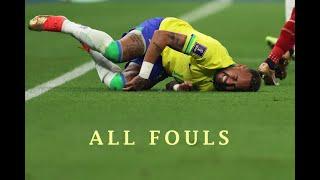 Neymar All Fouls vs Serbia in World Cup | Neymar INJURED