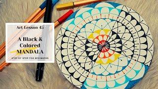 MANDALA / STEP BY STEP TUTORIAL / BEGINNERS/ MANDALA ART #20