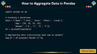 How to Aggregate Data in Pandas