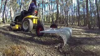 Stick Rake for ride on mower and ATV by Currie Engineering