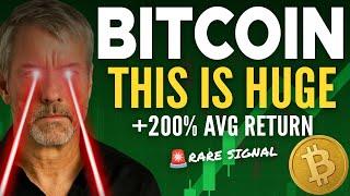 BITCOIN — RARE INDICATOR FLASHED AVG RETURN IS OVER 200% GAIN (FLASHED 8 TIMES IN 10 YEARS)
