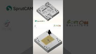 SprutCAM X: 2D milling Toolpath Simulation #sprutcam  #cnc #cadcam #milling #simulation