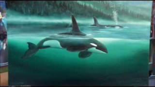 Painting With Wyland "Orcas"