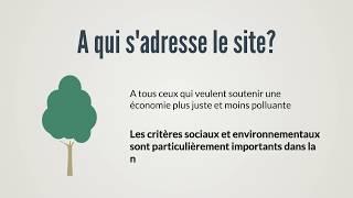 Présentation de l'utilisation pour les particuliers   ️ voir la vidéo du Label RSE pour les PRO 