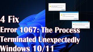 4 Fix Error 1067: The Process Terminated Unexpectedly in Windows 10/11