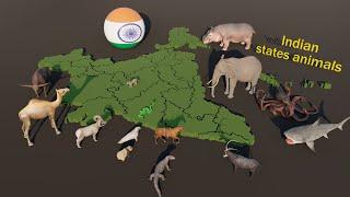 Indian states animals #animation