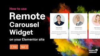 How to Use Remote Carousel Widget on Your Elementor Site