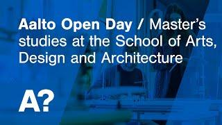 Student webinar | School of Art, Design and Architecture - Master's studies