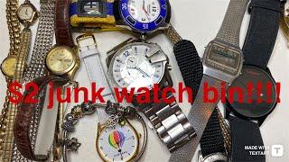 Cherry picking a $2 watch junk box at a thrift store plus bonuses