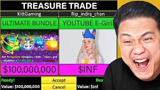 Trading ULTIMATE BUNDLE To Blox Fruits Youtube Streamers